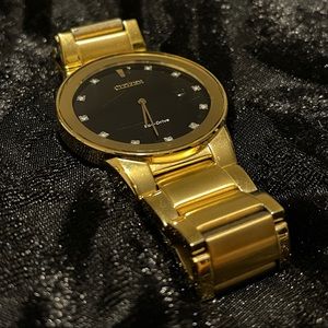 Men’s Stainless steel citizen watch w/ diamond accents